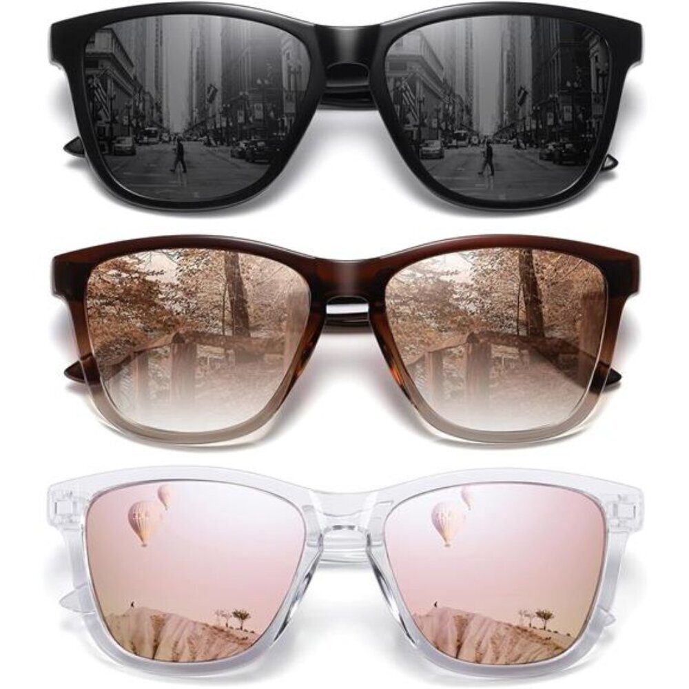 Polarized Sunglasses for Women Men Classic Retro Designer Style Fashion